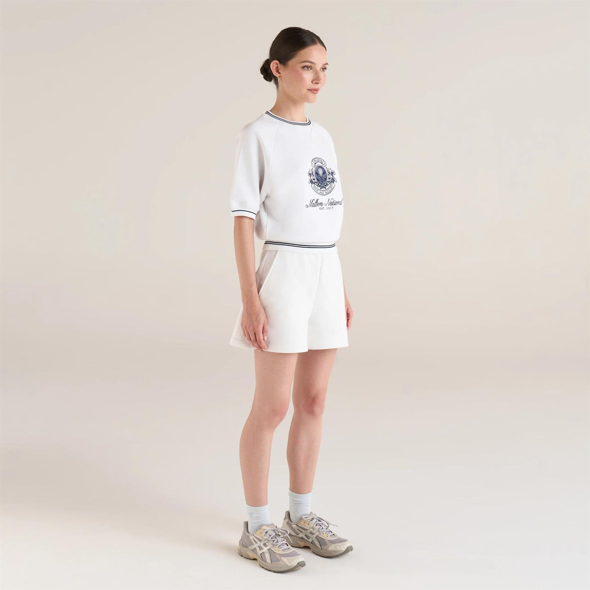 Womens Billie Sweatshorts Snow White