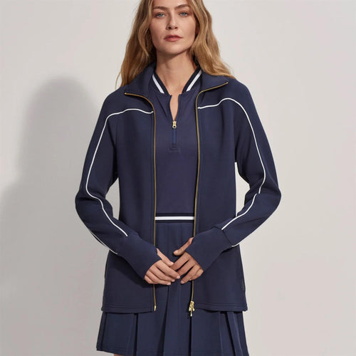 Womens Palmdale Zip Through Sweater Blue Nights