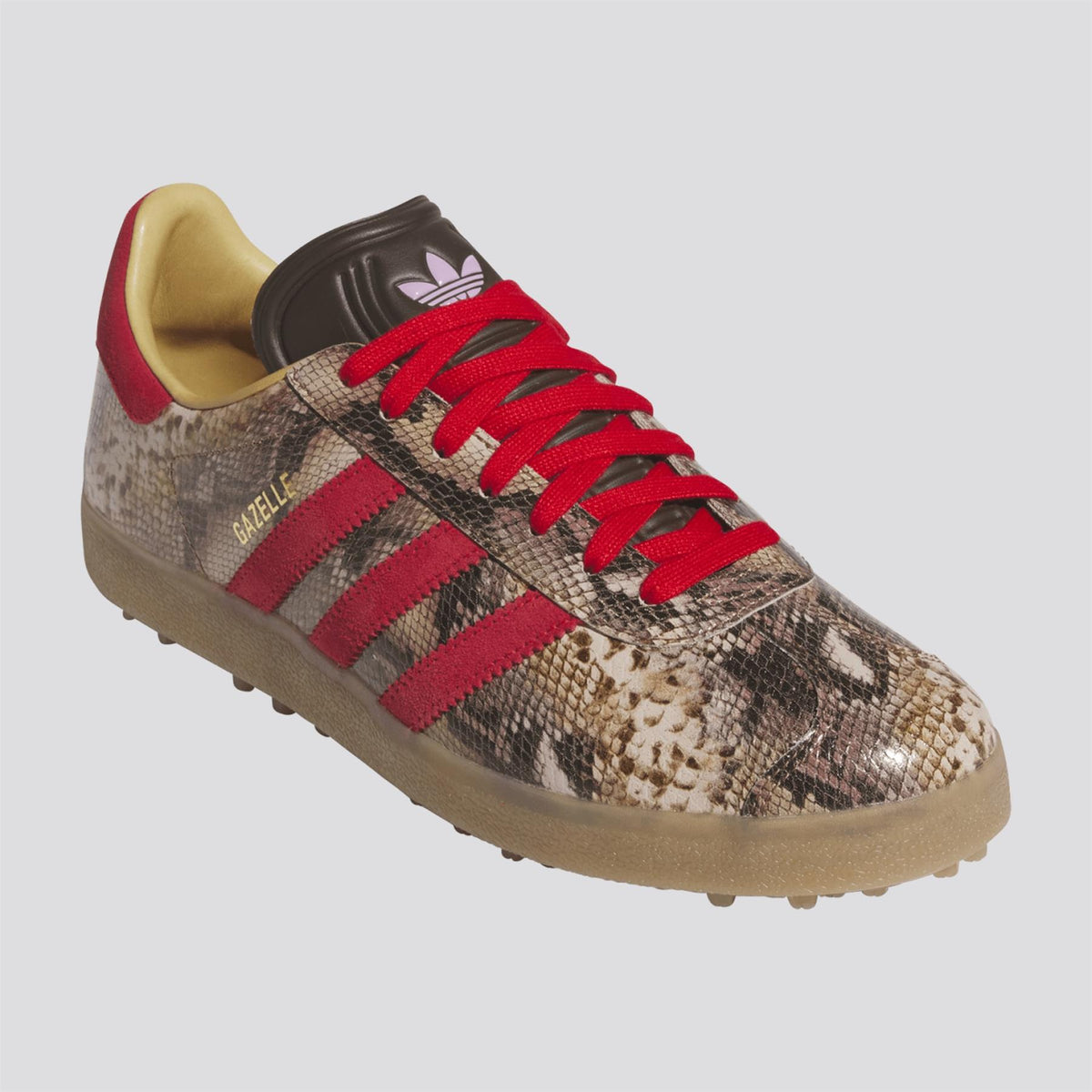 Gazelle Lux Spikeless Golf Shoes Preloved Brown/Better Scarlet/Bliss Lilac