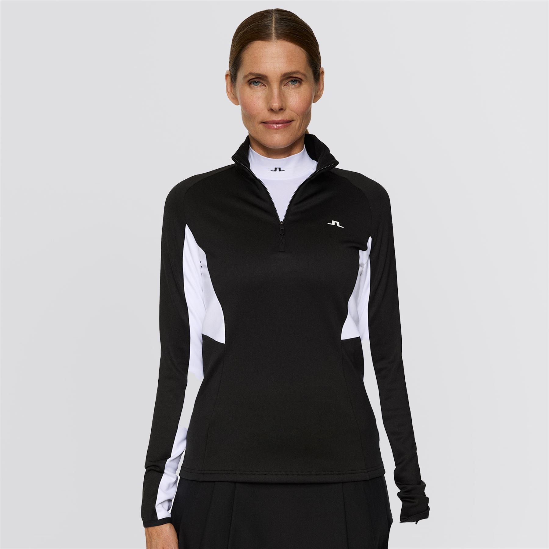 Womens Arja Quarter Zip Mid Layer Black