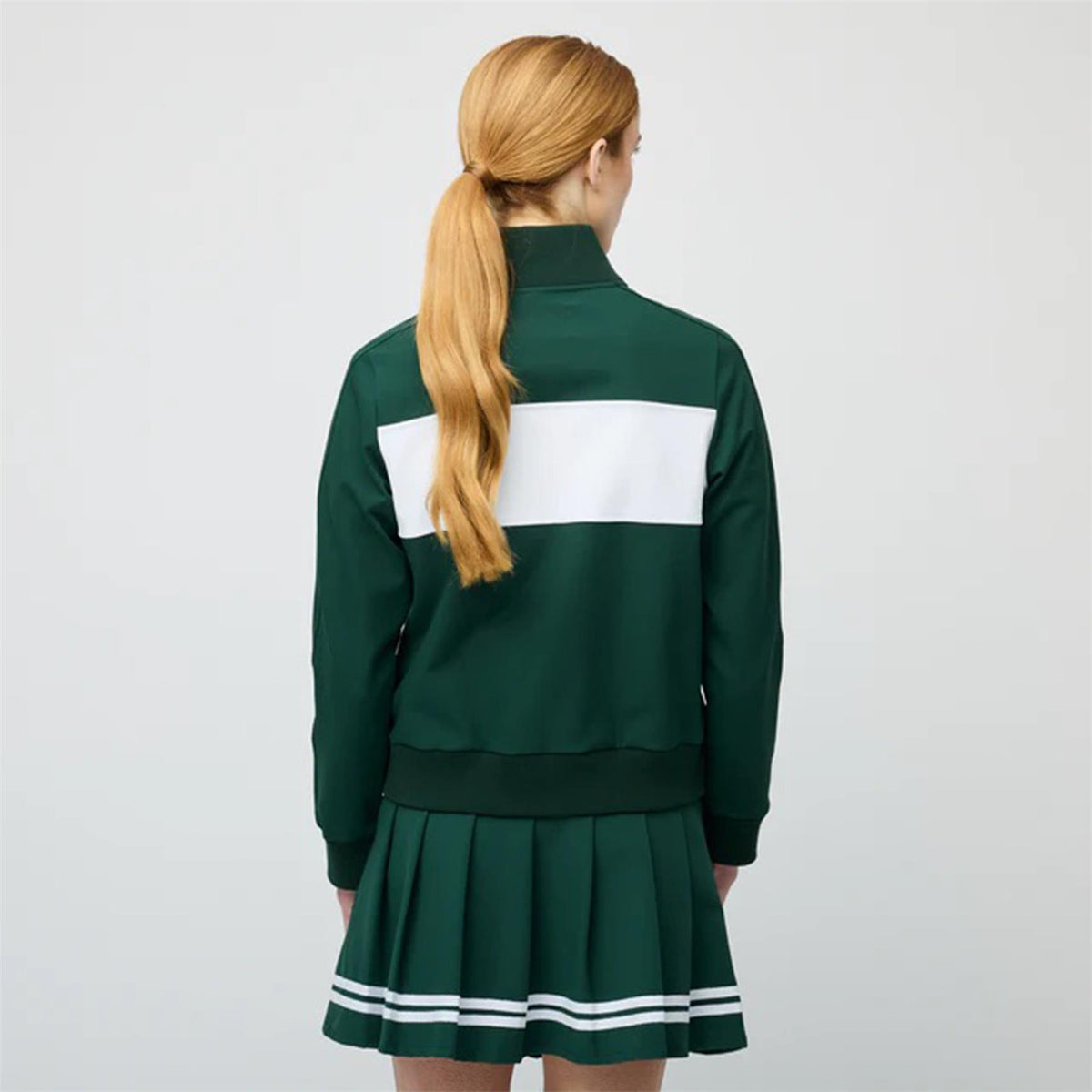 Womens Warm Up Jacket White/Sport Green