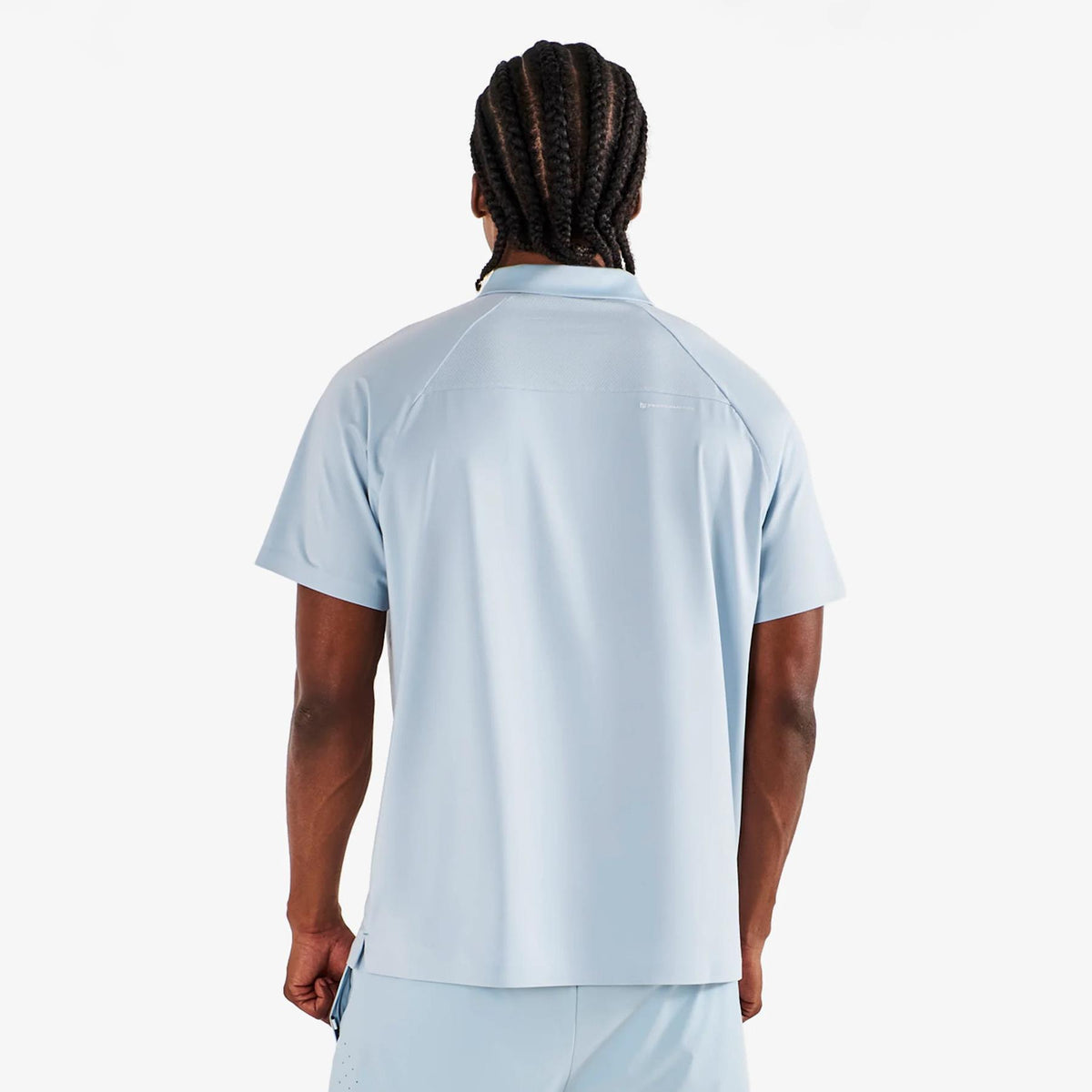 Performance Zip Raglan Polo Subdued Blue