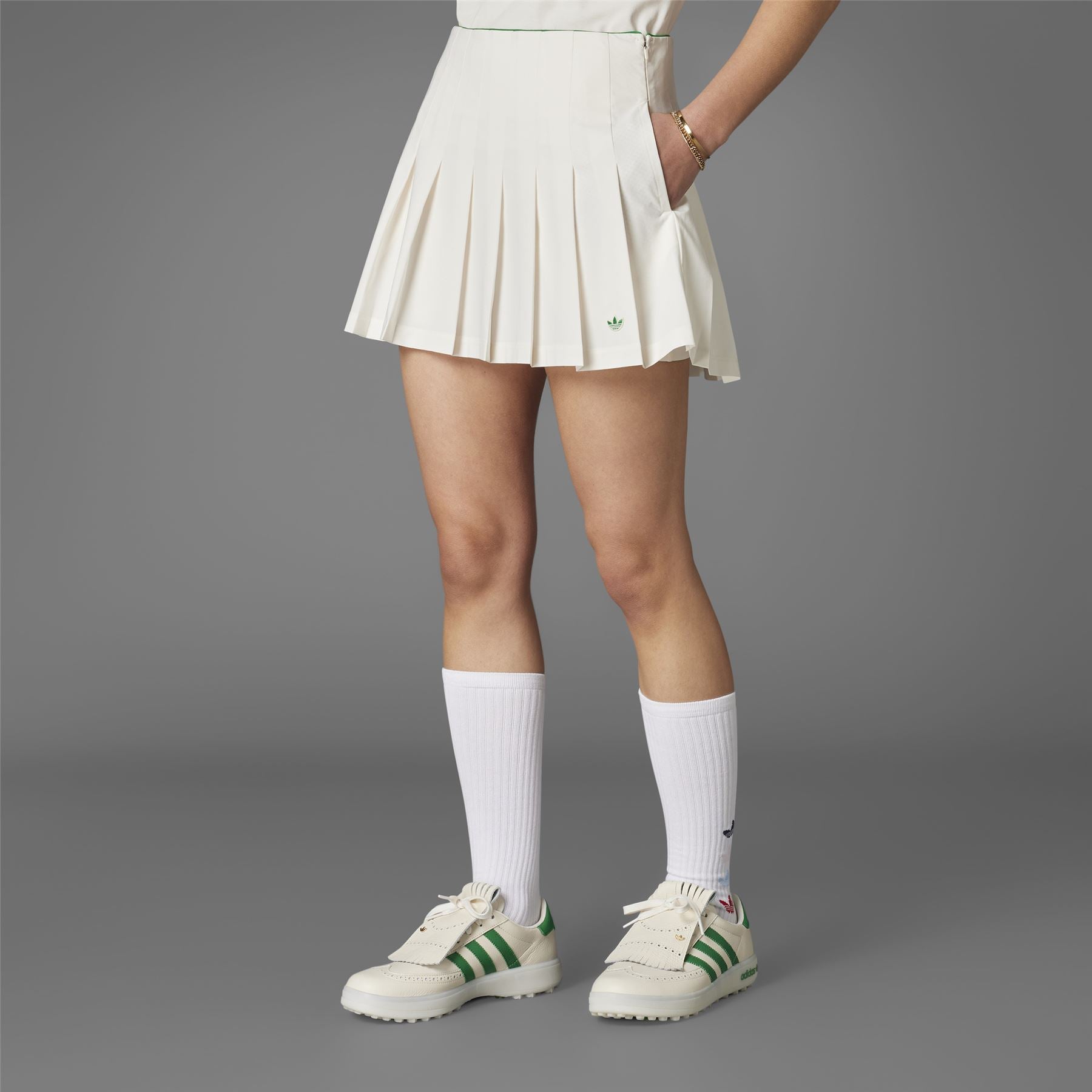 Womens Pleated Skort Chalk White