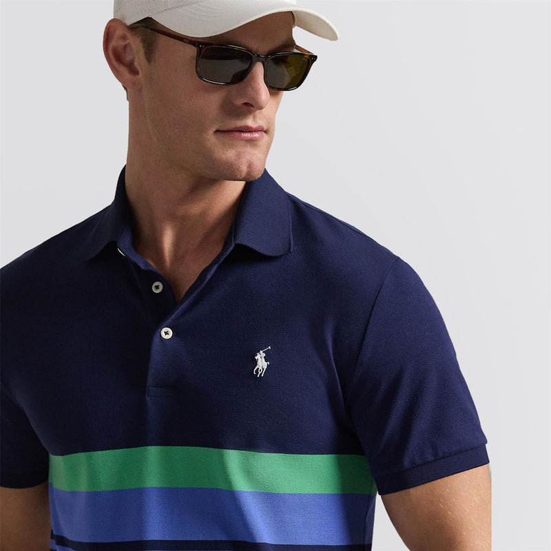 RLX Tailored Fit Performance Pique Refined Navy Multi