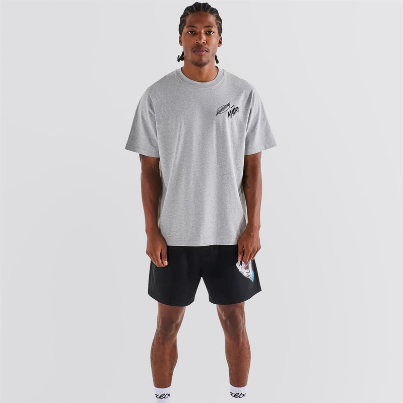 x Santa Cruz Bermuda Slasher Tee Malbon Heather Grey