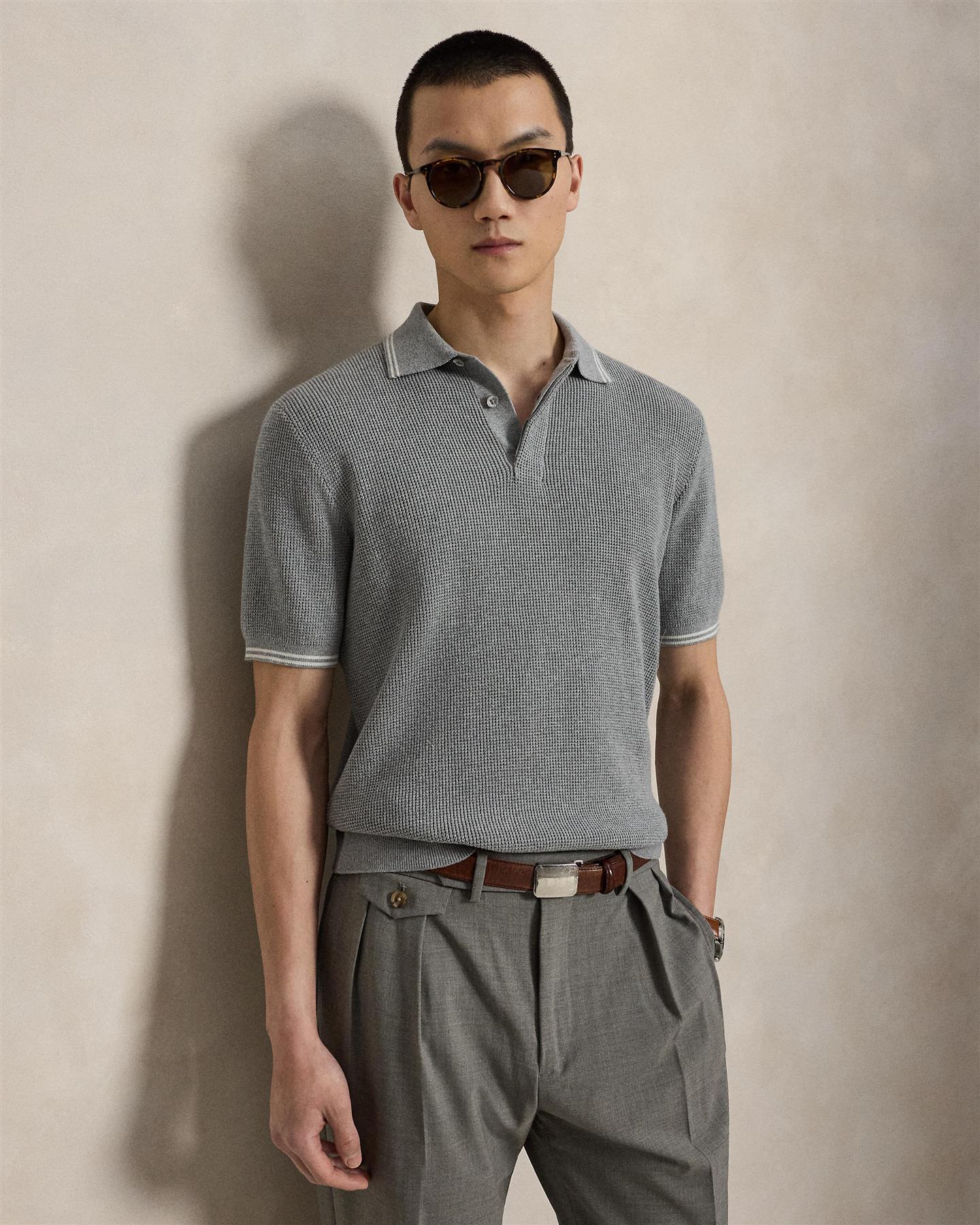 RLX Cotton Sweater Polo Spring Hthr/Stone Pebble – TRENDYGOLFUSA.COM