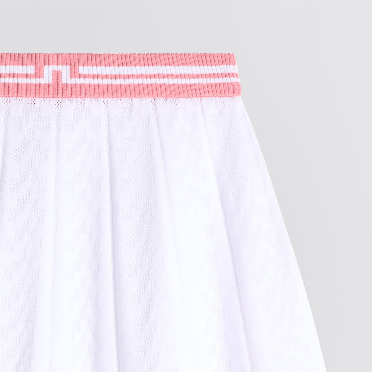 Womens Pamela Pointelle Knitted Skirt White