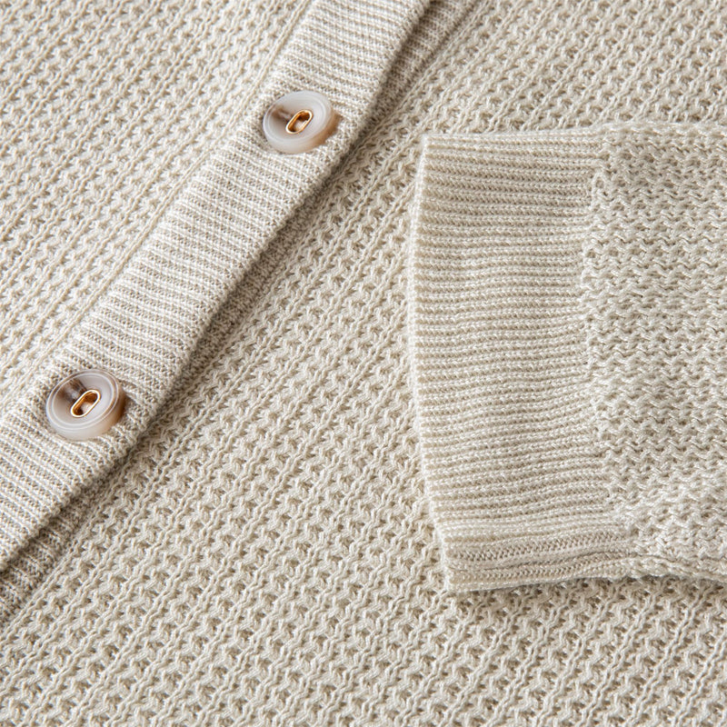Womens Crochet SS Cardigan Silver Birch