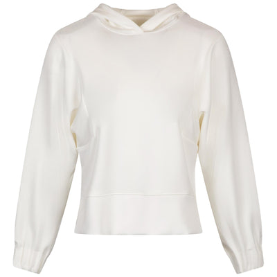 Womens Flora Knit Hoodie Soft White