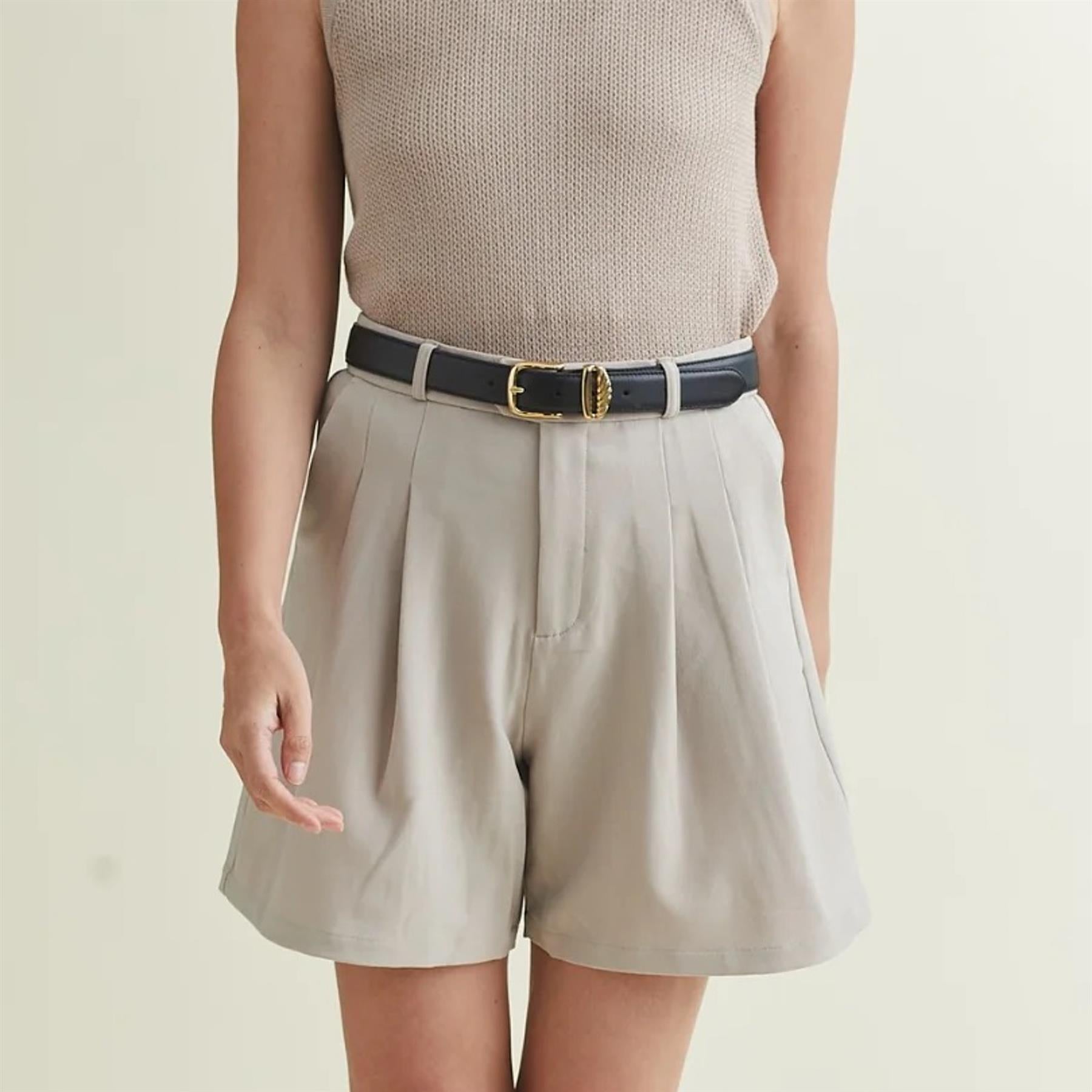 Womens Trouser Shorts Cobblestone