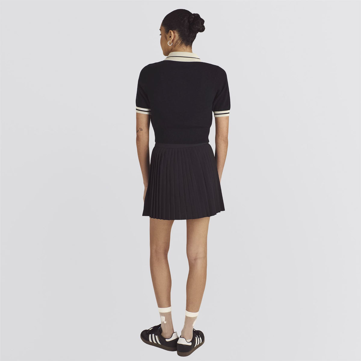Mikayla Knit Polo Black