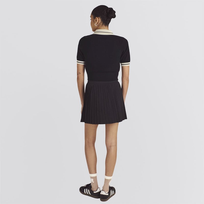 Mikayla Knit Polo Black