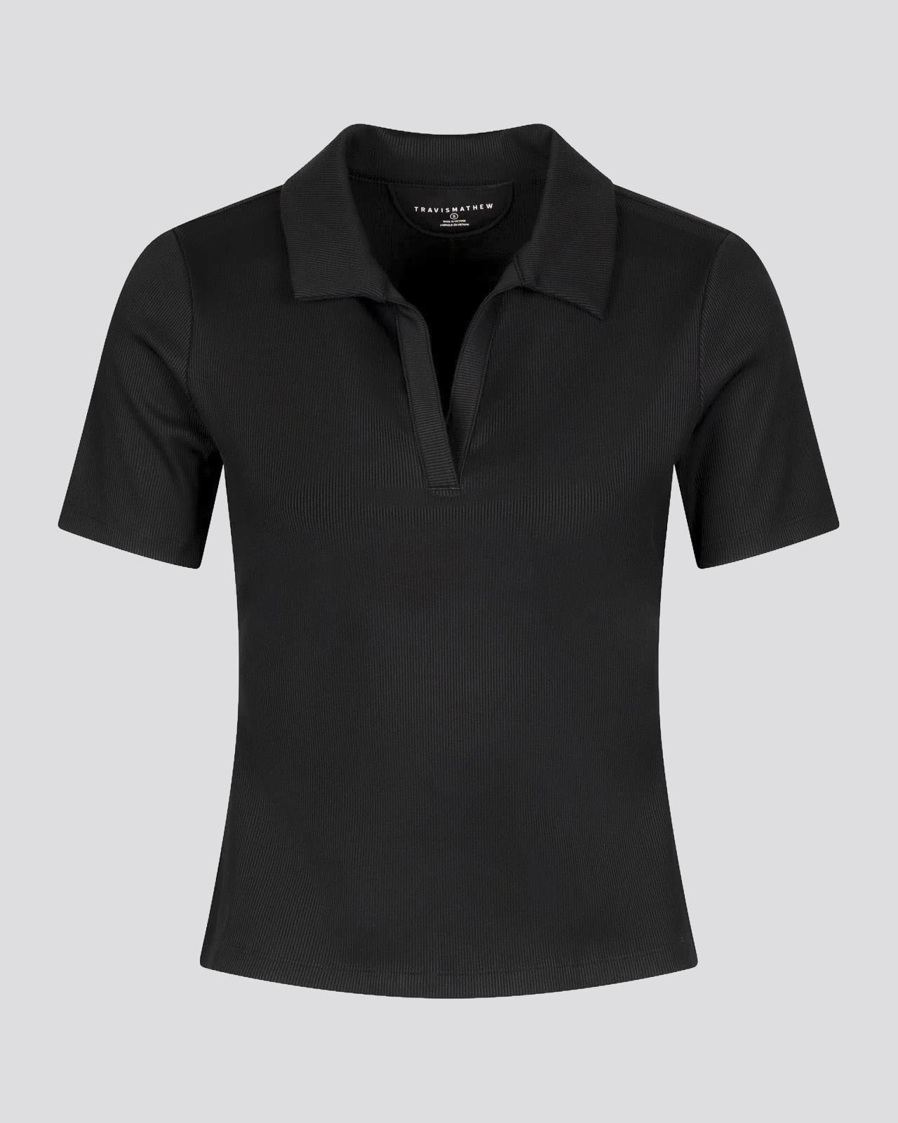 Womens Moveknit V-Neck Polo Black