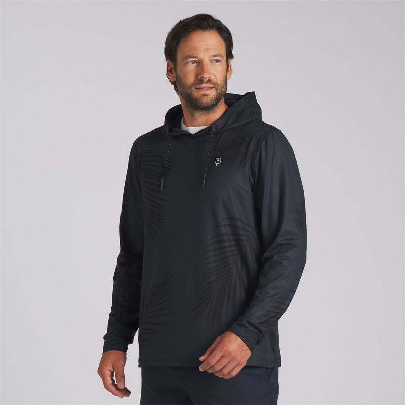 X PTC Palm Print Hoodie Deep Navy