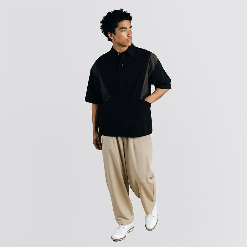 Calculus Baggy Slack Pleated Pants Cement