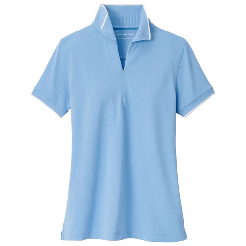 Womens Whitworth Sport Mesh Polo Cottage Blue/White - SS25