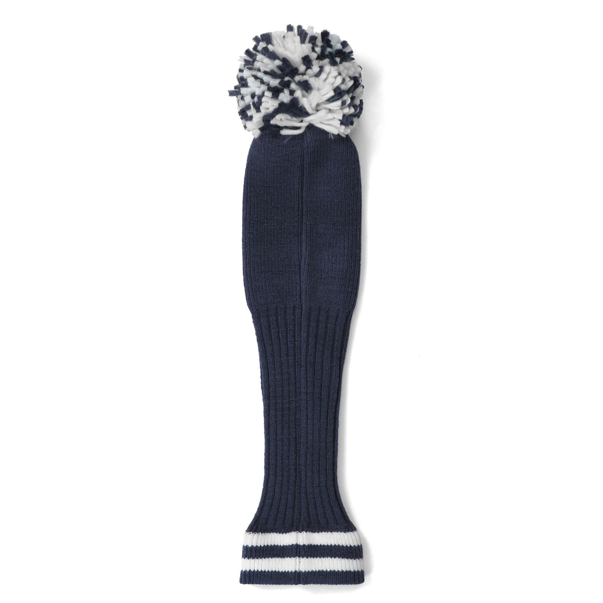Pom Knit Wood Cover Navy
