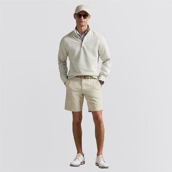 Ralph Lauren RLX Quilted Double Knit Half Zip Pullover Stone