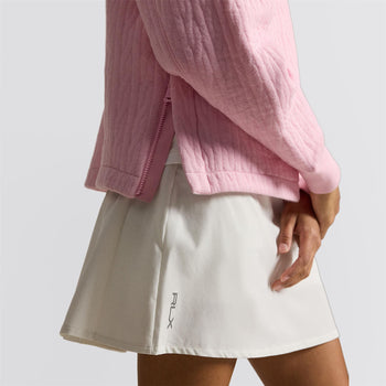 Ralph Lauren RLX Cable Quilted Quarter Zip Jacket Light Pink