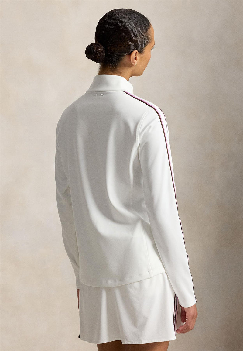 RLX Womens Powerstretch Jersey Pullover Crmcwht/Ptlprpl/Chcmse