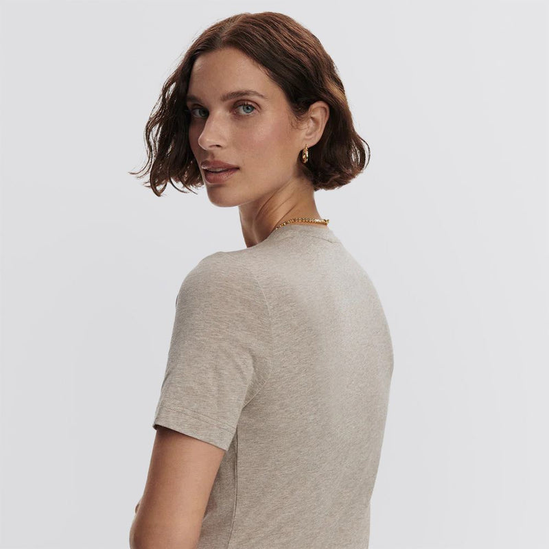 Womens Regina Fitted Tee Taupe Marl