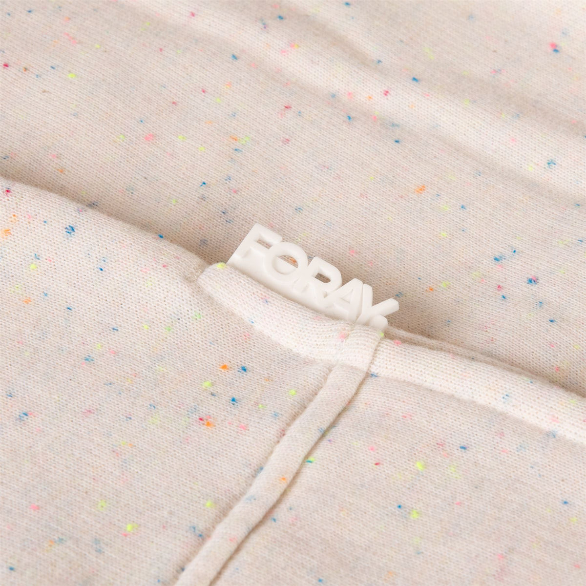 Womens Cotton Speckle Hoodie Off White