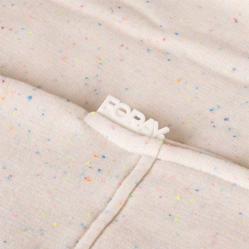 Womens Cotton Speckle Hoodie Off White