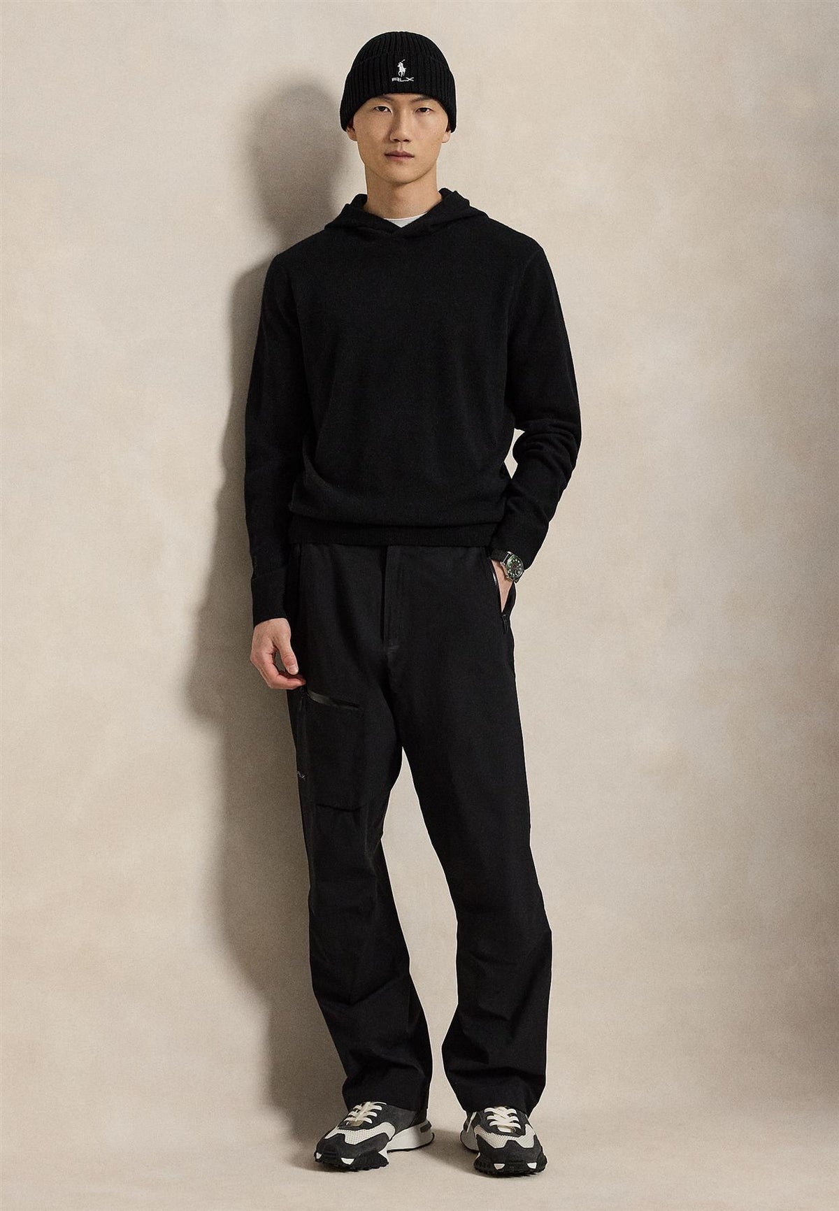 RLX Washable Cashmere Sweater Polo Black