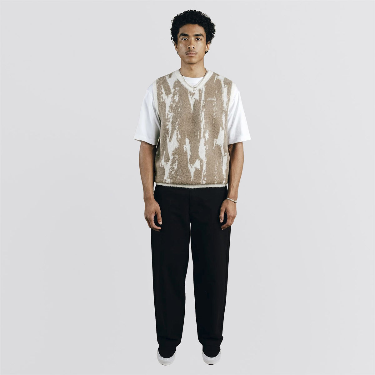 Cimarron Knit Vest Sweater Cream