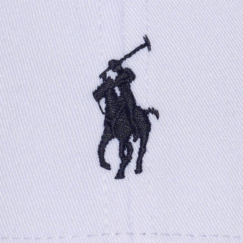 Twill Polo Player Cap White