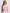 RLX Womens Cotton Blend Sweater Polo Light Pink/White Splash
