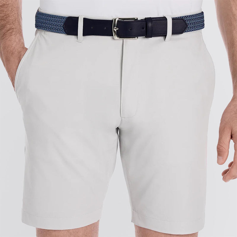 The Fisher Belt Navy/Slate Microstripe Navy Leather