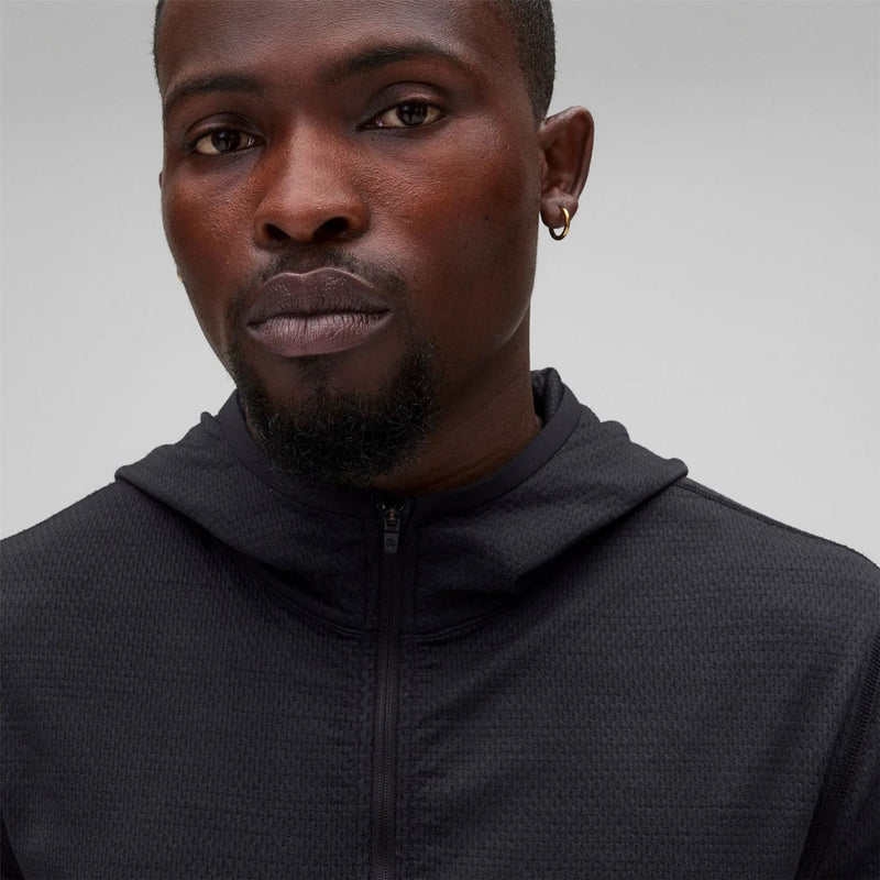 Knit Solotex Mesh Tiebreak Hoodie Black