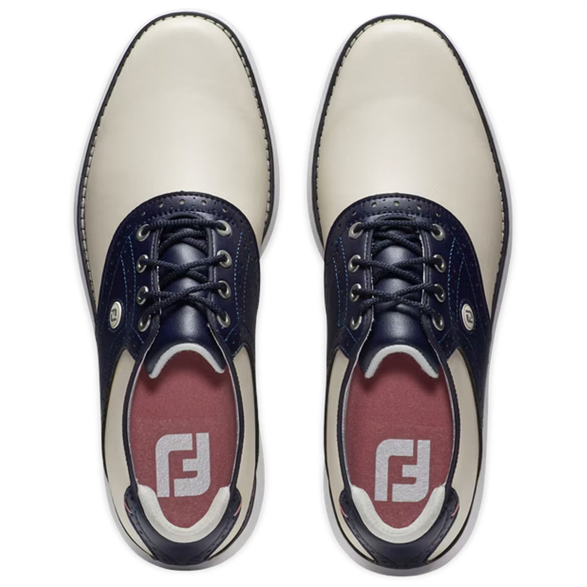 Womens Traditions Spikeless Golf Shoes Vanilla/Navy/White