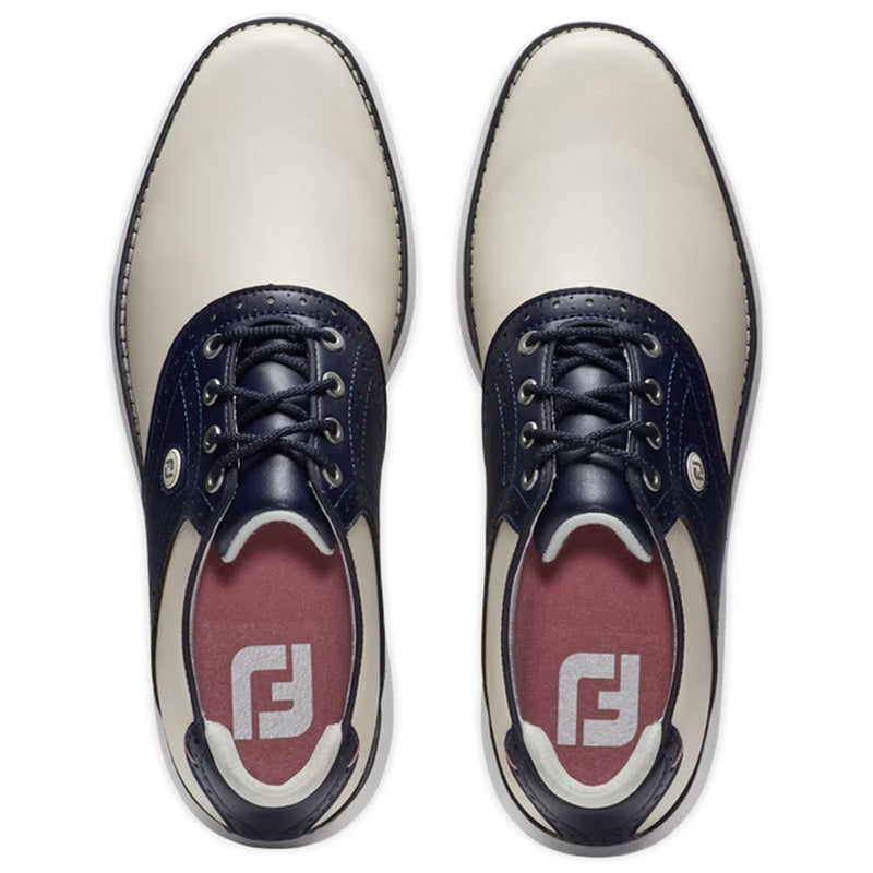 Womens Traditions Spikeless Golf Shoes Vanilla/Navy/White