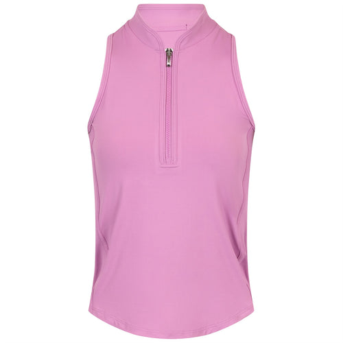 Womens Vesta Mock Neck SL Polo Peony - SS25