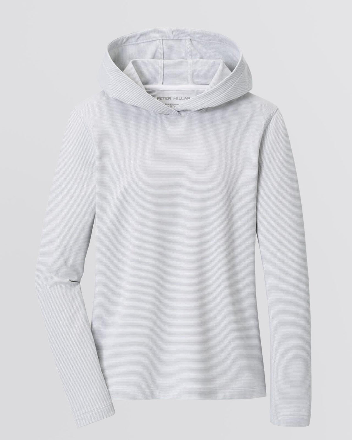 Womens Pine Sugar Stripe Performance Hoodie Whisper Grey/White