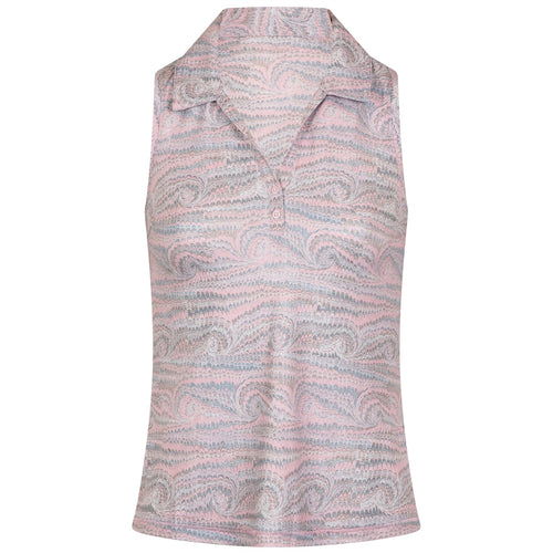 Womens Sydney Buttonless Polo Moonscape Multi - AW24