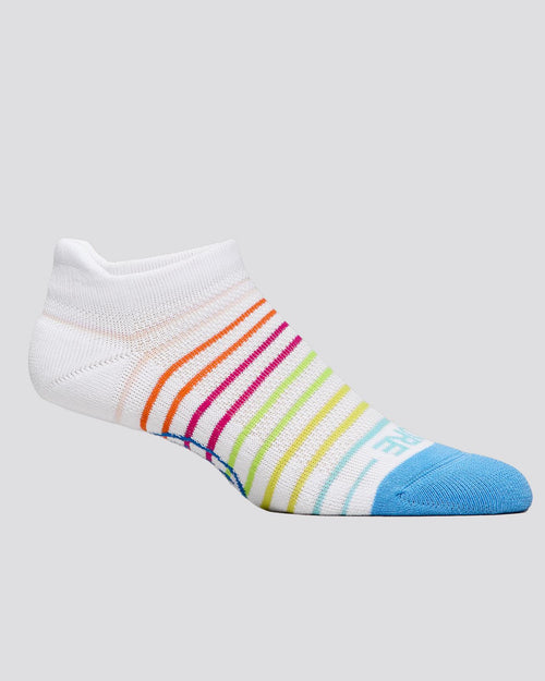 Multi Stripe Ankle Socks Snow/Multi