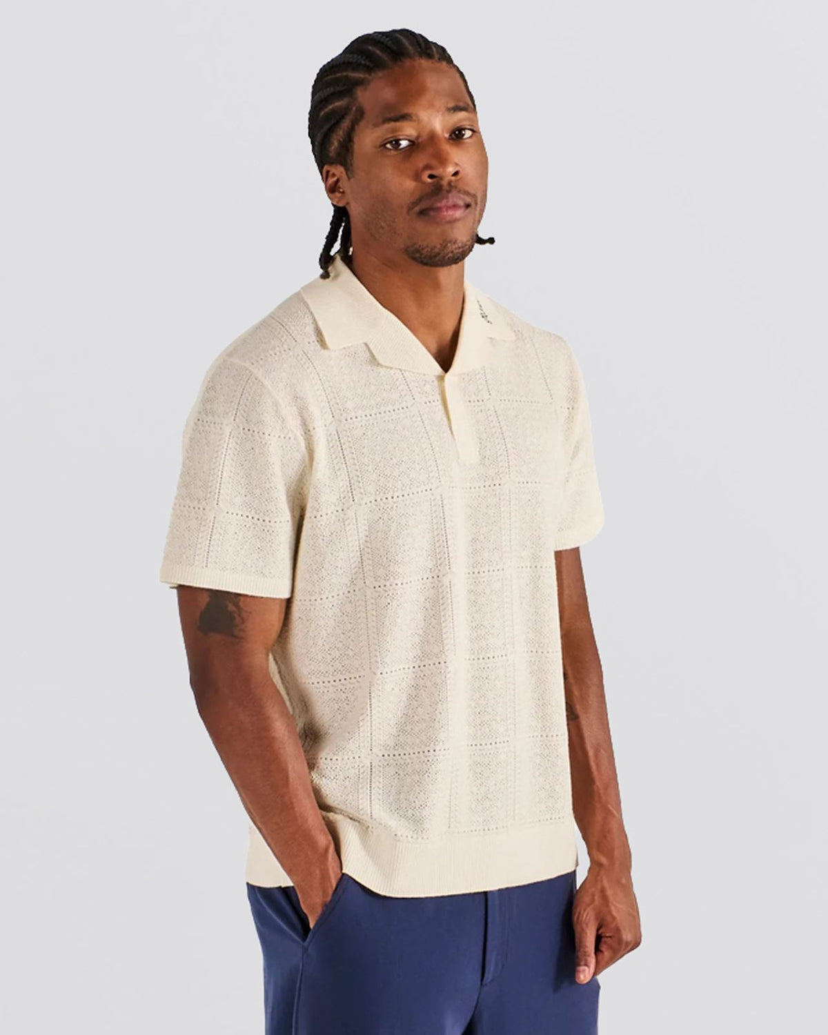 Resort Crochet Polo Ivory