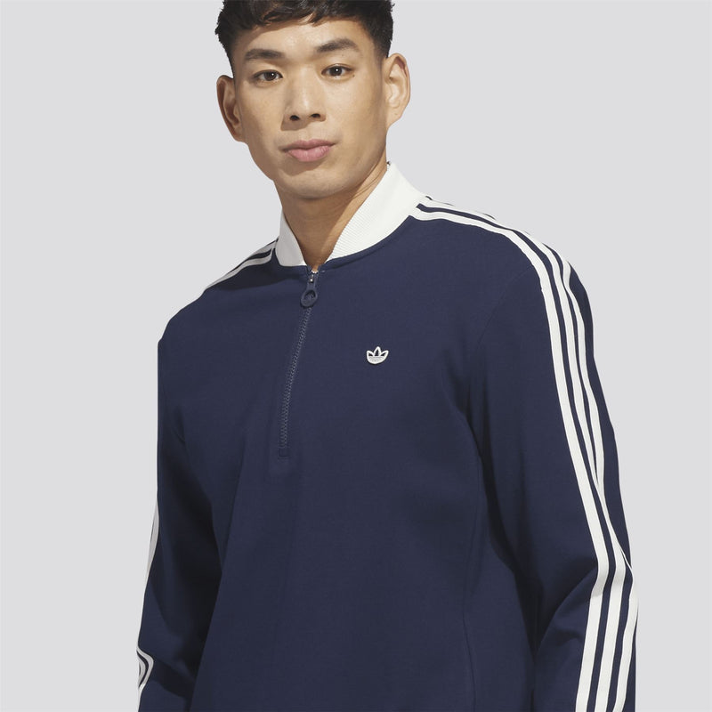 Originals 3-Stripe Quarter Zip Night Indigo/Chalk White