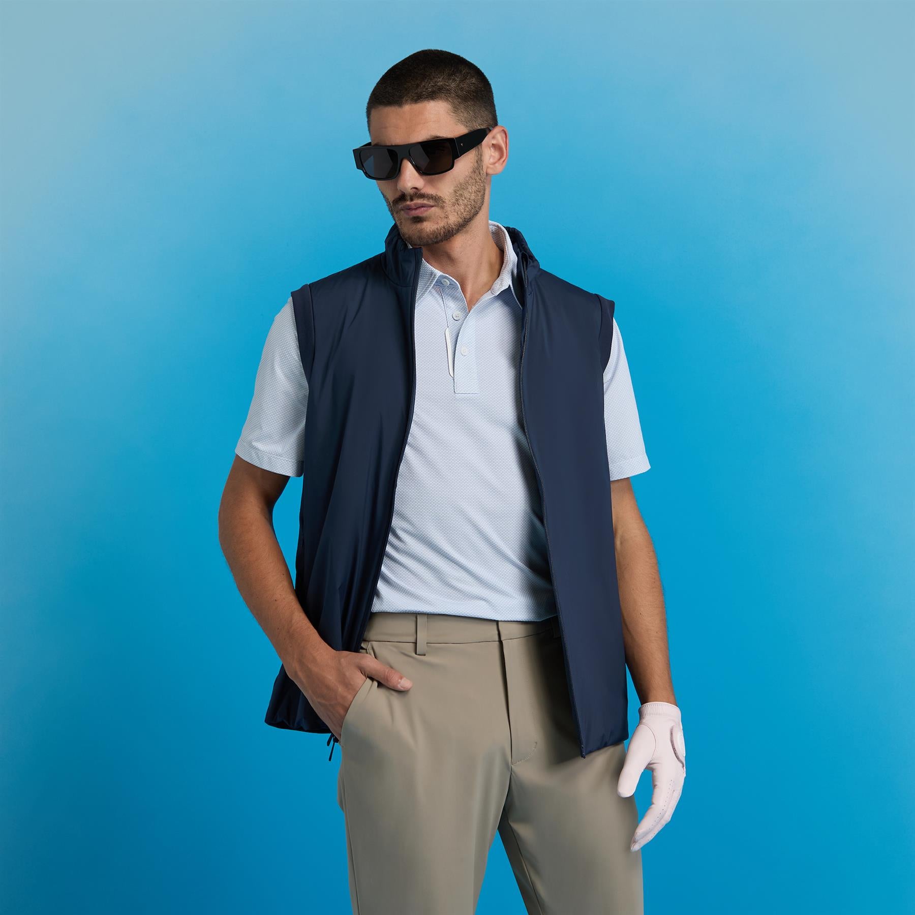 Scallop Warp Knit Polo Lisbon