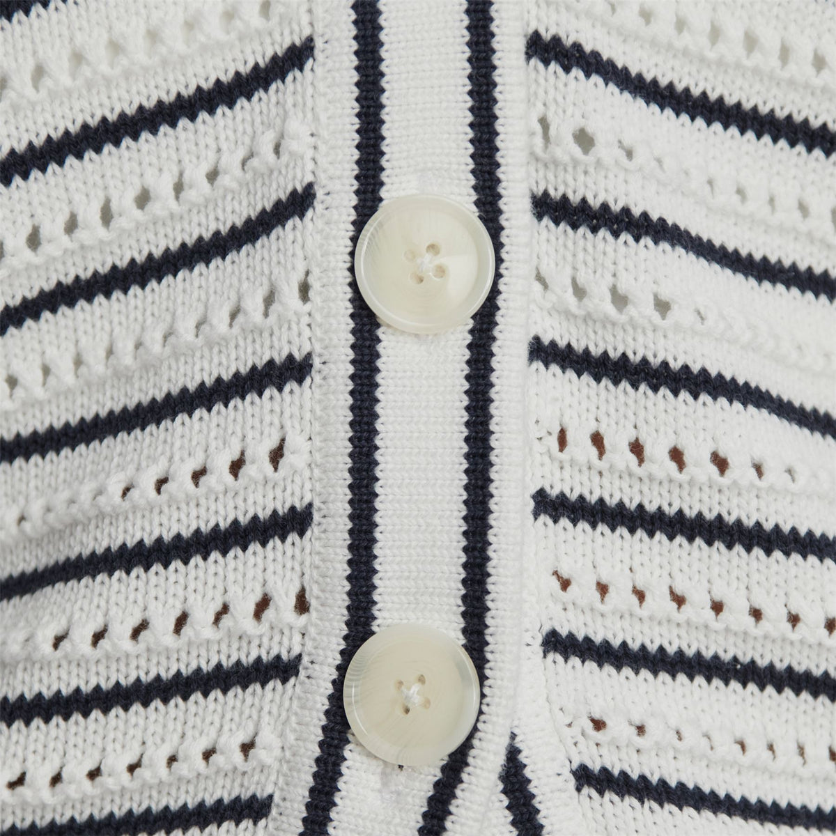 Womens Antonia Relaxed Cardigan White/Blue Nights