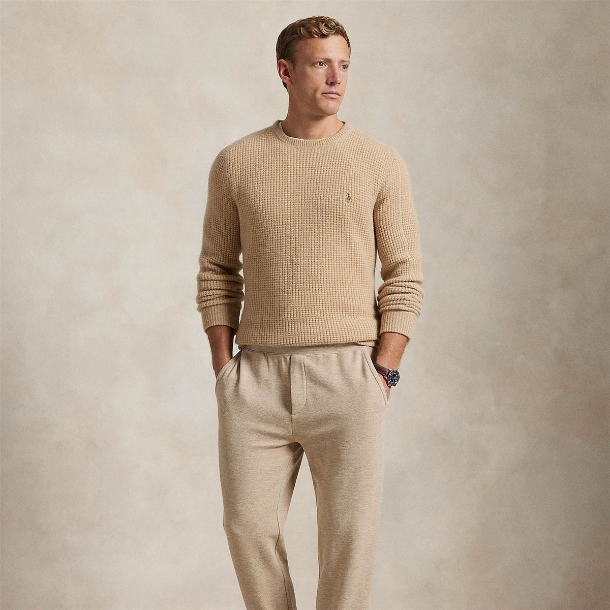 RLX Tech Waffle Atheltic Fit Joggers Sand Heather
