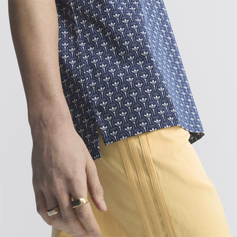 Originals All Over Trefoil Polo Night Indigo/Chalk White