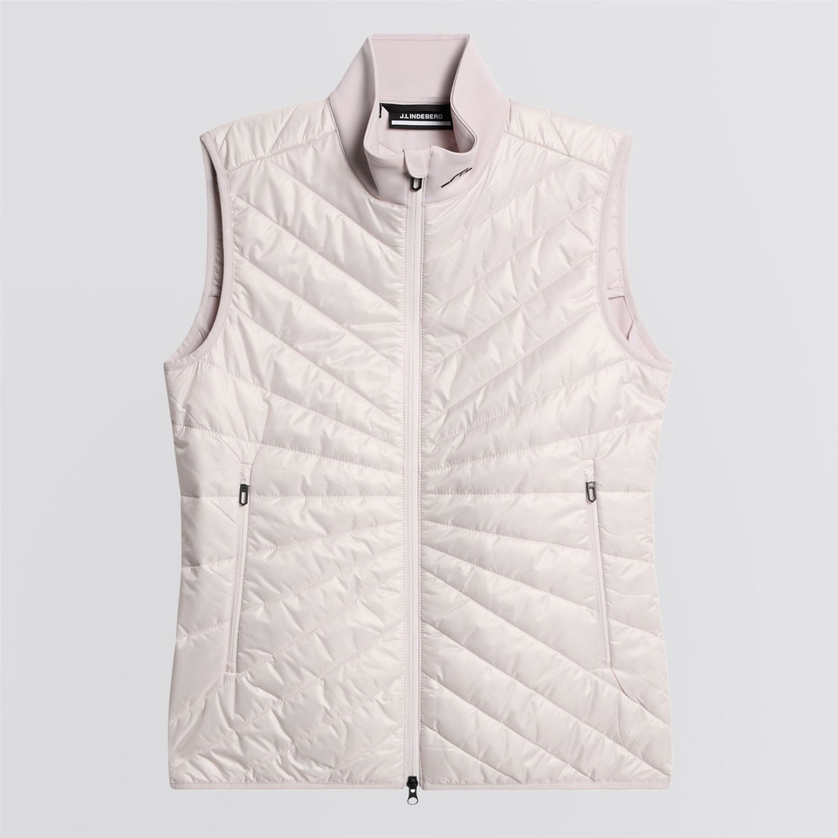 Womens Madde Quilt Hybrid Vest Gray Lilac
