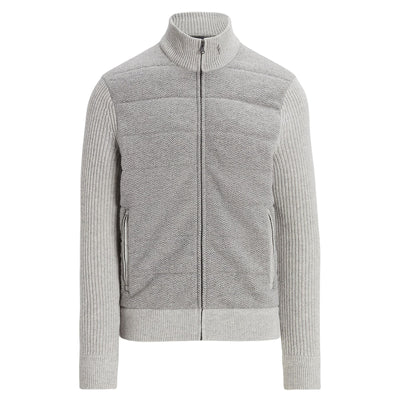 LS Wool Blend Gentsy FZ Sweater Jacket Steel Grey Heather - AW23