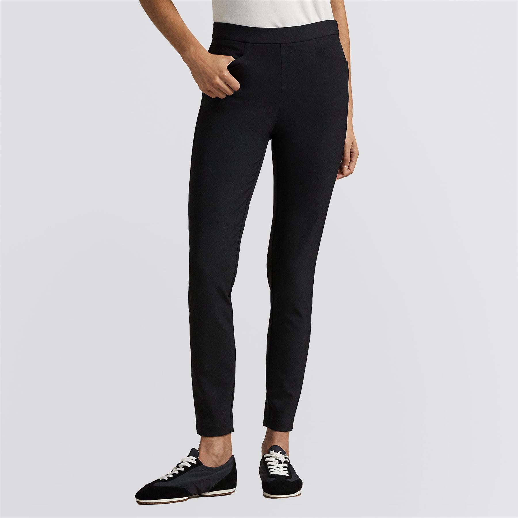 RLX Womens Stretch Twill Skinny Pants Polo Black