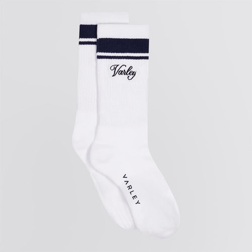 Womens Lamar Club Stripe Socks White/Blue Nights