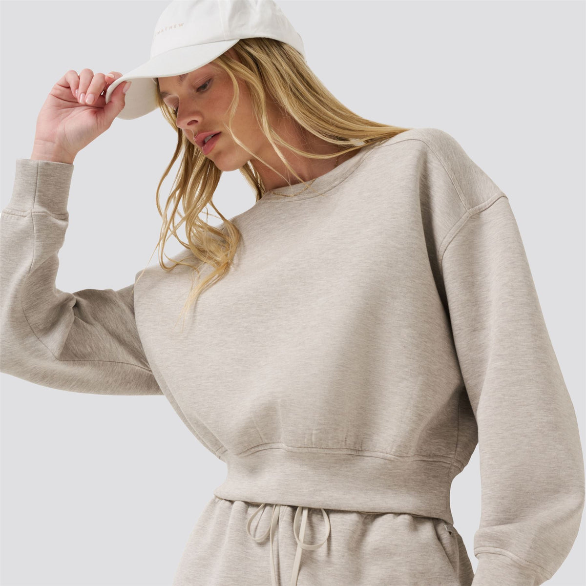 Womens Cloudscape Pullover Heather Savannah Tan